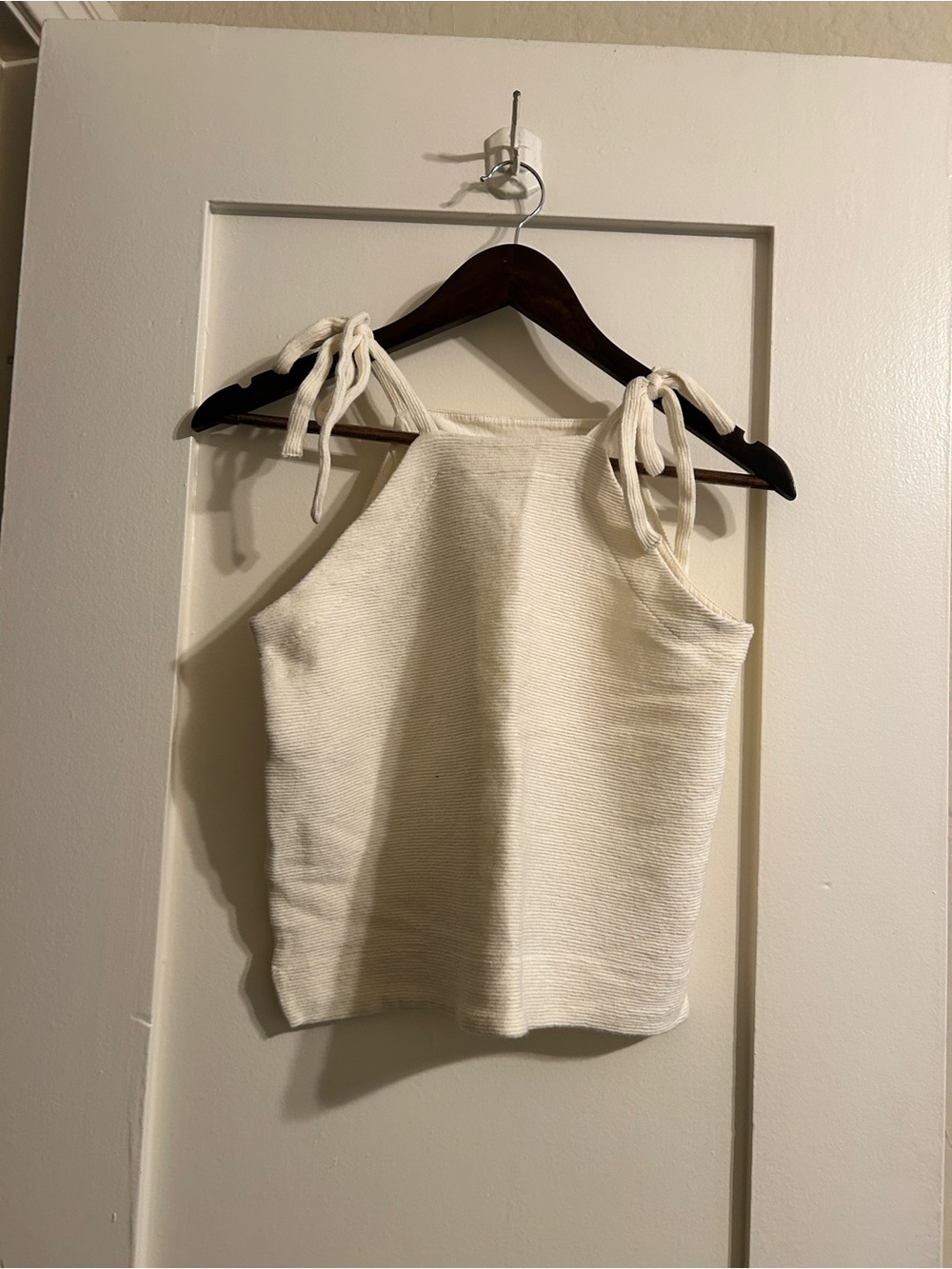 Madewell Cream Knit Square-Neck Tank - Picture 2 of 2